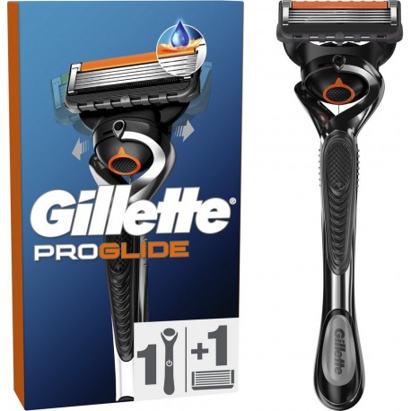 GILLETTE Rasoir Pour Homme Flexball Proglide le paquet avec 1 manche + 1 recharge de lame
