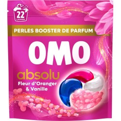 OMO Lessive capsules Absolu Fleur d'Oranger Vanille 22 capsules