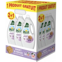 PERSIL Lessive Bouquet de Provence aux Extraits de Lavande 43 lavages pack de 3 bidons