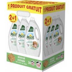 PERSIL Lessive Douceur d'Amande aux extraits de Vanille pack de 3 bidons