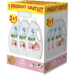 PERSIL Lessive Peaux Sensibles Fleur de Coton pack de 3 bidons