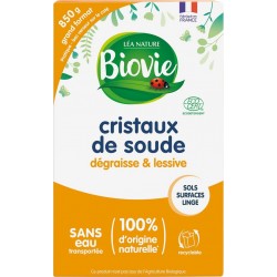 BIOVIE Cristaux de soude Multi-Usage Dégraissant Lessive Sols Surfaces Linge Naturel Ecocert 850g