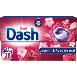 DASH Lessive capsules Jasmin Rose de Mai 38 capsules