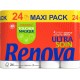 RENOVA Papier toilette Souple Doux Toucher Magique 2 Épaisseurs Ultra Soin Blanc FSC