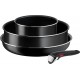 TEFAL Batterie de cuisine Ingenio Easy Cook N Clean Black 4 pcs L1539002