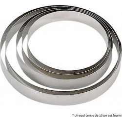 DE BUYER Cercle pâtisserie collectivite inox 10cm 3989.10