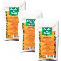 Grain De Frais Lot 3x Semoule Extra Fine Paquet 1Kg les 3 unités de 1.0Kg