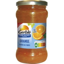 GERBLE Confiture Orange Sans Sucres Ajoutés 320g