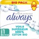ALWAYS X22 SER BIO COT NRML PLUS