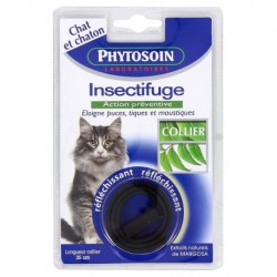 Phytosoin Collier 35cm Réfléchissant Insectifuge Action Préventive pour Chat et Chaton (lot de 2)