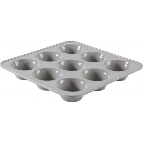 Actuel Plaque 9 muffins silicone renforcé gris