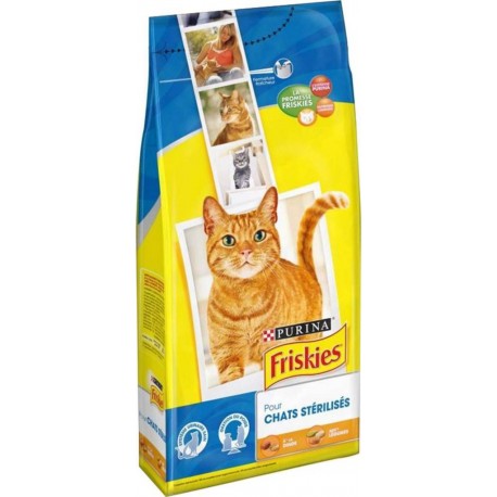 Friskies Croquettes Chats Stérilisés Dinde Légumes 2Kg (lot de 3)