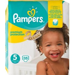 Pampers Couches Premium Taille 5 Géant (9-14Kg) x35 (lot de 2)