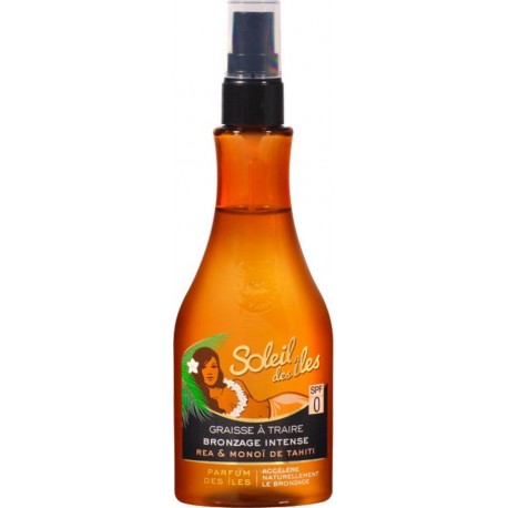 Soleil Des îles Graisse à Traire Spray Bronzage Intense SPF 0 Parfum Des Îles 150ml (lot de 2)