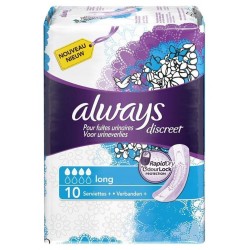 Always Discreet Serviettes Pour Fuites Urinaires Long x10 (lot de 3)