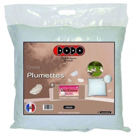 Dodo Oreiller Plumettes Format 60X60 (lot de 2 oreillers)