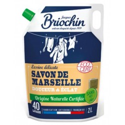 Briochin Recharge Lessive Délicate Savon De Marseille Douceur Et Eclat Origine Naturelle 2L (lot de 2 recharges)