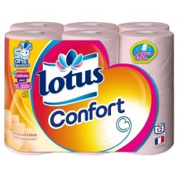 Lotus Confort Rose Et Blanc x12 (lot de 2 soit 24 rouleaux)