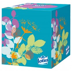 Lotus Boîte Cubique Mouchoirs (lot de 12)