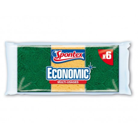 Spontex Economic Multi-Usages Par 6 (lot de 3 soit 18 éponges)