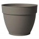 Deroma Pot de Fleur Rond Ninfea à Réserve d’Eau Taupe Diamètre 34cm Hauteur 27cm (lot de 3)