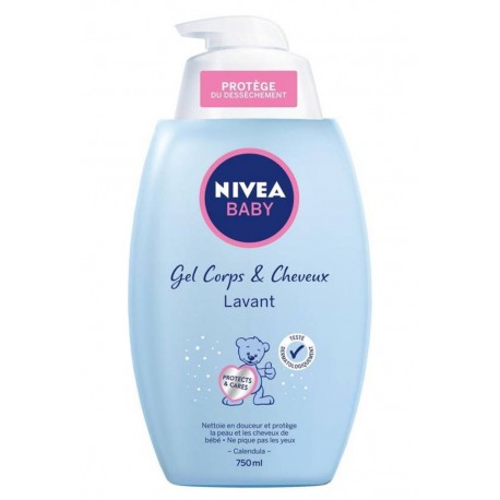 Nivea Baby Gel Corps et Cheveux Lavant 750ml (lot de 3)