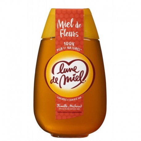Lune de Miel 100% Pur et Naturel Miel de Fleurs 500g (lot de 4)