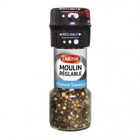 Ducros Moulin Réglable Poivre Saveur 30g (lot de 3)