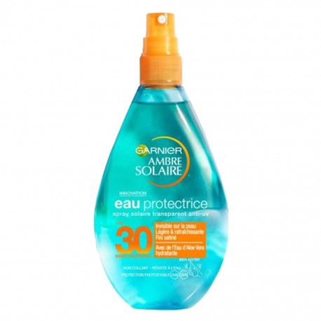 Garnier Ganier Ambre Solaire Innovation Eau Protectrice FPS 30 Spray Solaire Transparent Anti-UV 150ml (lot de 2)
