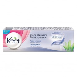 Veet Crème Dépilatoire Silk & Freh Technology Peaux Sensible 100ml (lot de 2)