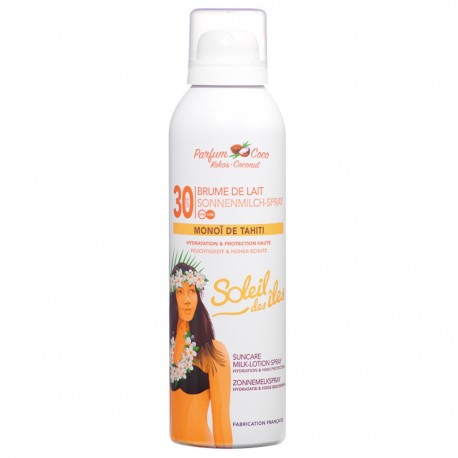 Soleil Des Îles Brume de Lait Bronzage & Protection Haute SPF 30 Monoï de Tahiti 150ml (lot de 2)