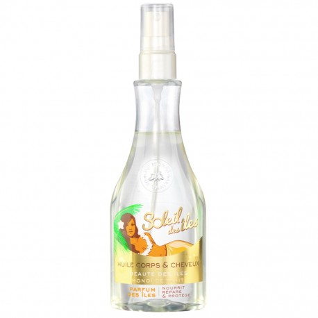 Soleil Des Îles Huile Corps & Cheveux Monoï de Tahiti Parfum des Îles 150ml (lot de 2)