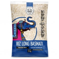 Riz du Monde Riz Long Basmati Qualité Supérieure 5Kg