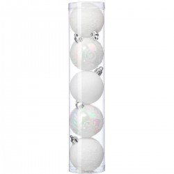 Féerie Christmas Kit de décoration pour Sapin de Noël Blanc 5 pièces