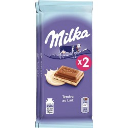Milka Tendre au Lait 2x100g (lot de 3 soit 6 tablettes)