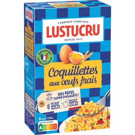 Lustucru Pâtes Coquillettes aux oeufs frais 250g