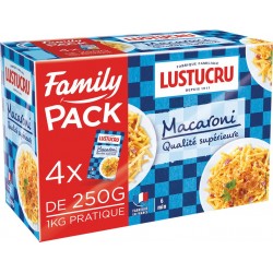 Lustucru Pâtes Macaroni 4x250g 1Kg