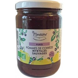 73 Purée Pomme Myrtilles Sauvages Bio 550 G La Monédière