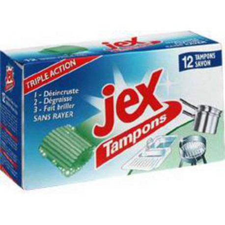 Jex Tampons laine d'acier avec savon x12