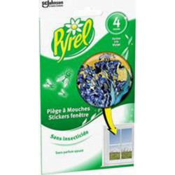 Pyrel Stickers fenêtre piège à mouches forme iris violet x4 stickers