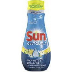 Sun Gel lave vaisselle tout en 1 parfum citron la bouteille de 700ml