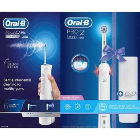 Pro 2500 Microjet ORAL B Brosse à dent électrique - PRO 2500 + MICROJET