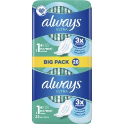 1 Always Serviette hygiénique avec ailettes normal taille