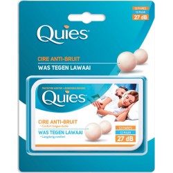 Quies Protection auditive cire naturelle, 27 dB boîte 12 paires boîte 12 paires boîte 12 paires boîte 12 paires boîte 12 paires
