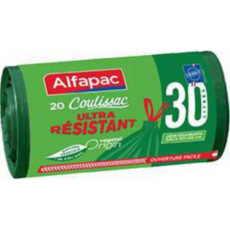 Alfapac Sacs poubelle Coulissac 30 l les 20 sacs