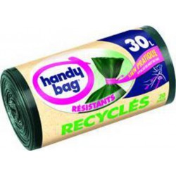 Handy Bag Sacs poubelle Résistants Recyclés 30 l les 20 sacs