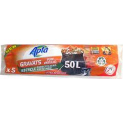 Apta Sac poubelle gravats 50L x5 sacs