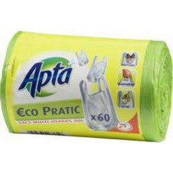 Apta Sac poubelle multi-usages Eco Pratic, 20L x60 sacs