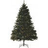 Homcom Sapin de Noël artificiel lumineux LED blanc chaud 200cm