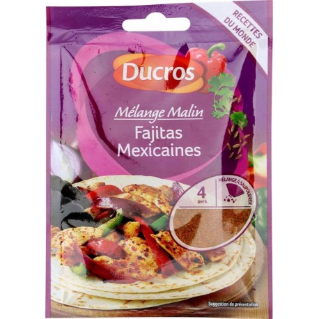 Ducros Mélange Malin Fajitas Mexicaines à Saupoudrer 20g (lot de 8)